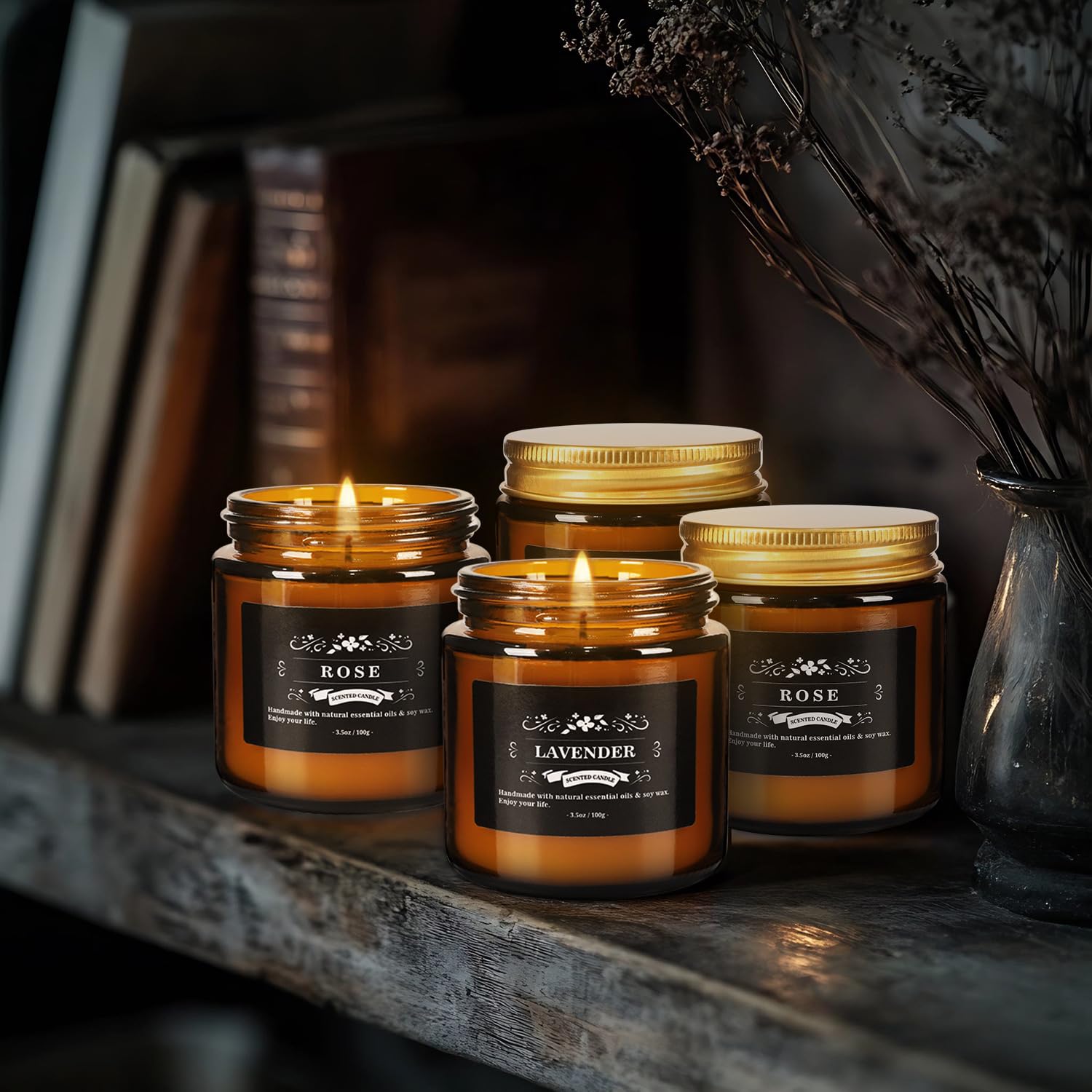 Howemon minimalist amber packaging makes a ready-to-gift set.