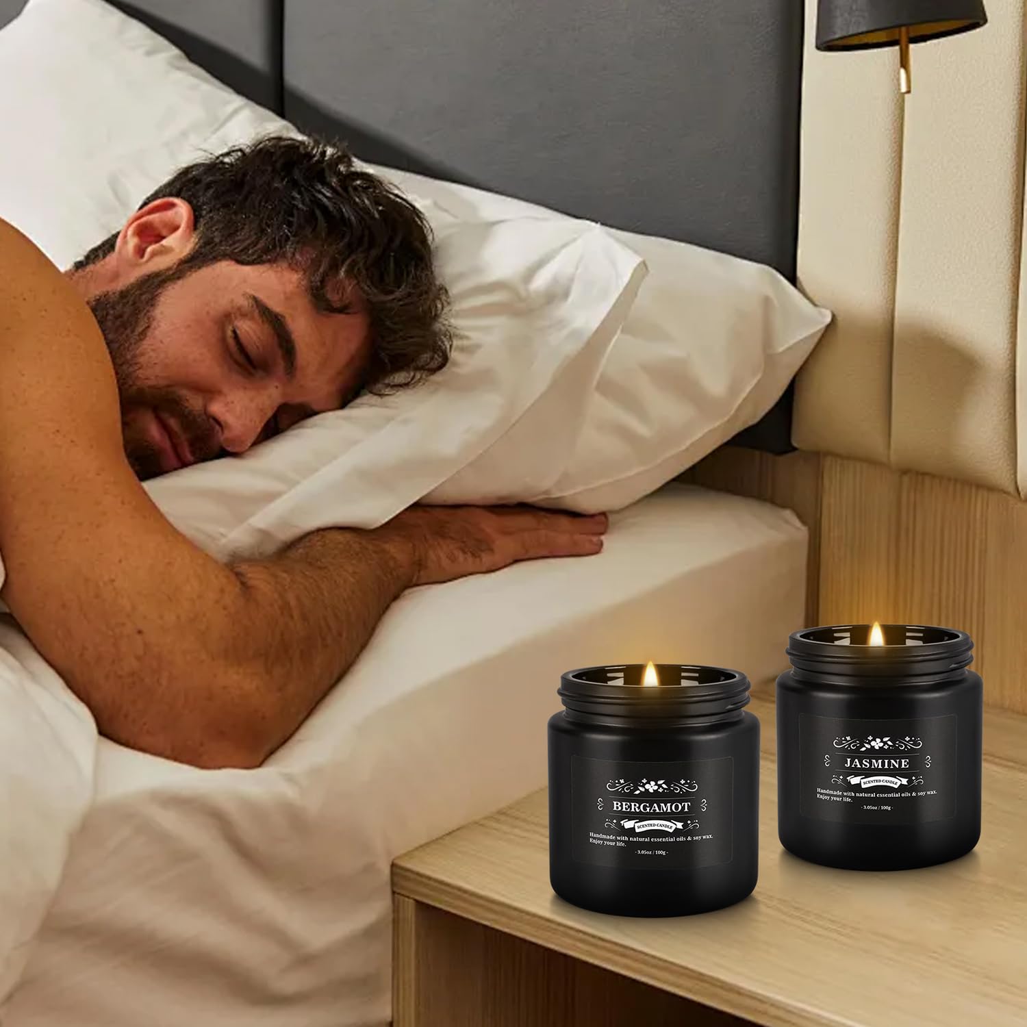 Howemon rose candle with lid presents elegant gift-ready packaging.
