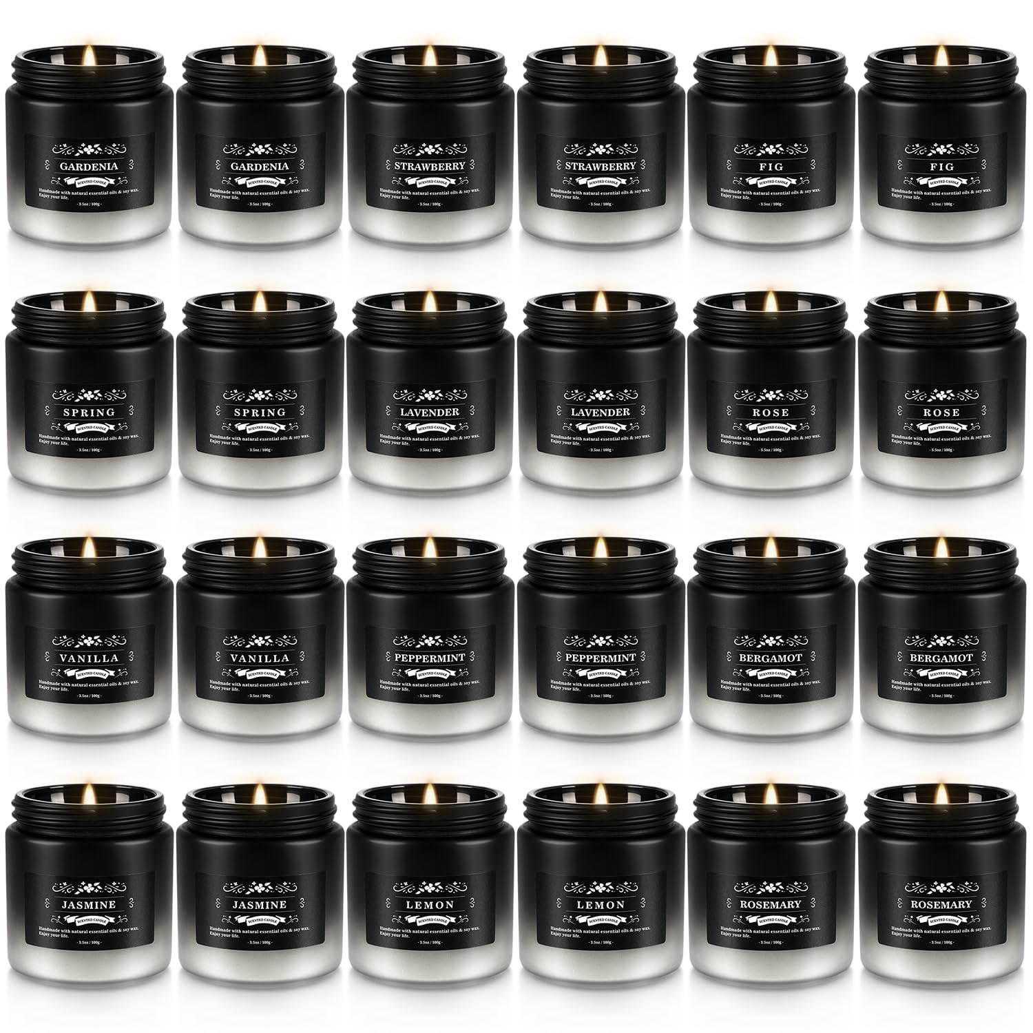 Howemon amber design candle set shown with elegant packaging for home decor.