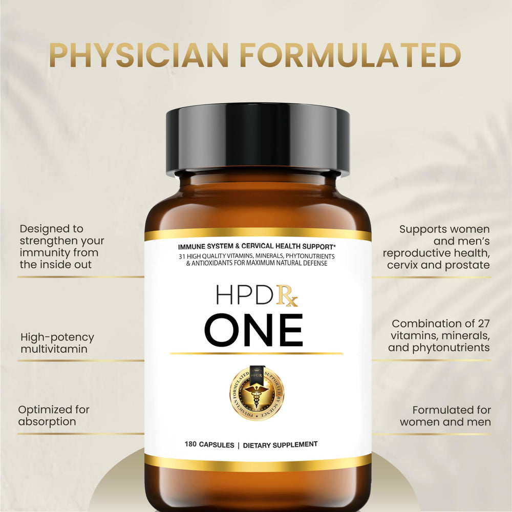 HPD Rx ONE capsules close-up showing vegetarian capsules for convenient daily use