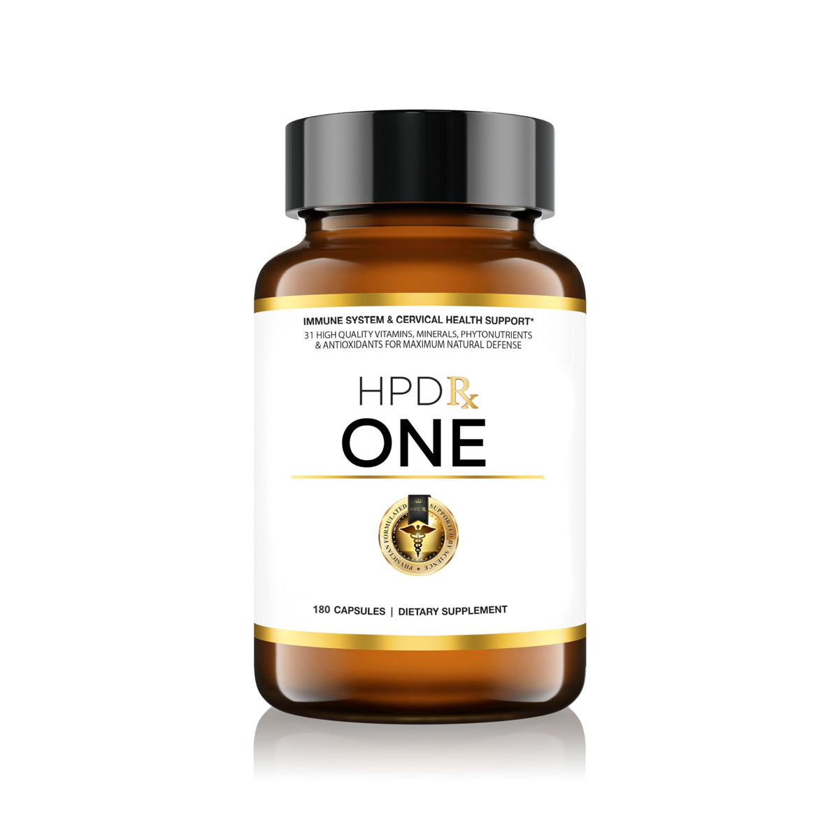 HPD Rx ONE immunity boost bottle with high-potency formula for daily immune support