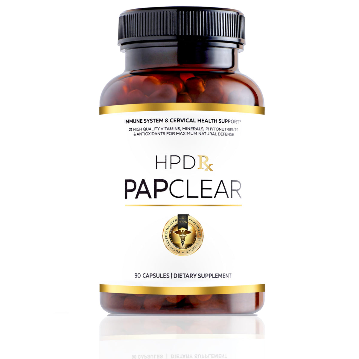 HPD Rx PapClear bottle front for immune support on the go