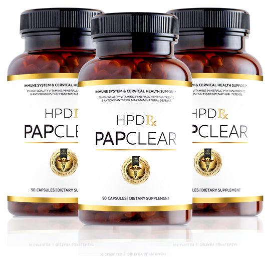 HPD Rx PAPCLEAR bottle front promoting immune support