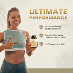HPD Rx Cordyceps capsules ready to take for daily energy and endurance