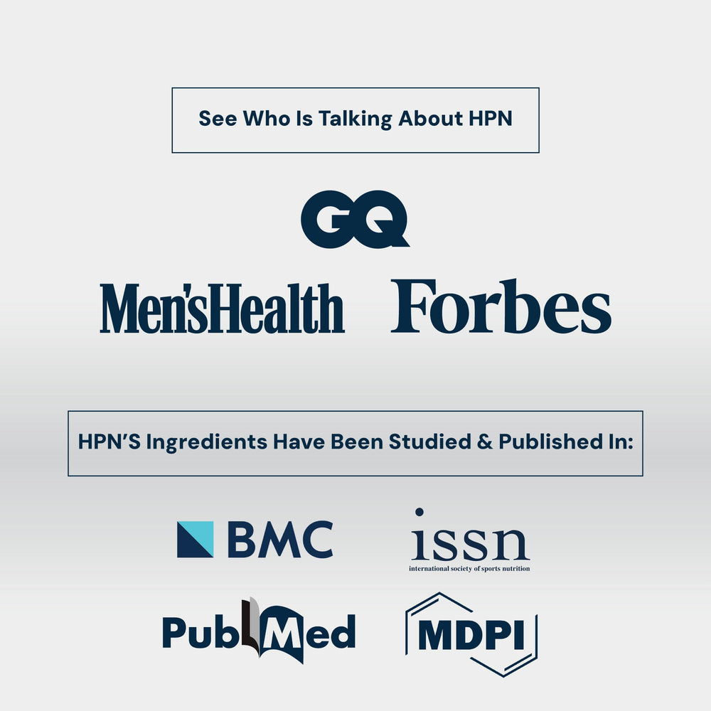 HPN M(6) label closeup communicates USA-made, non-GMO, vegan credentials.