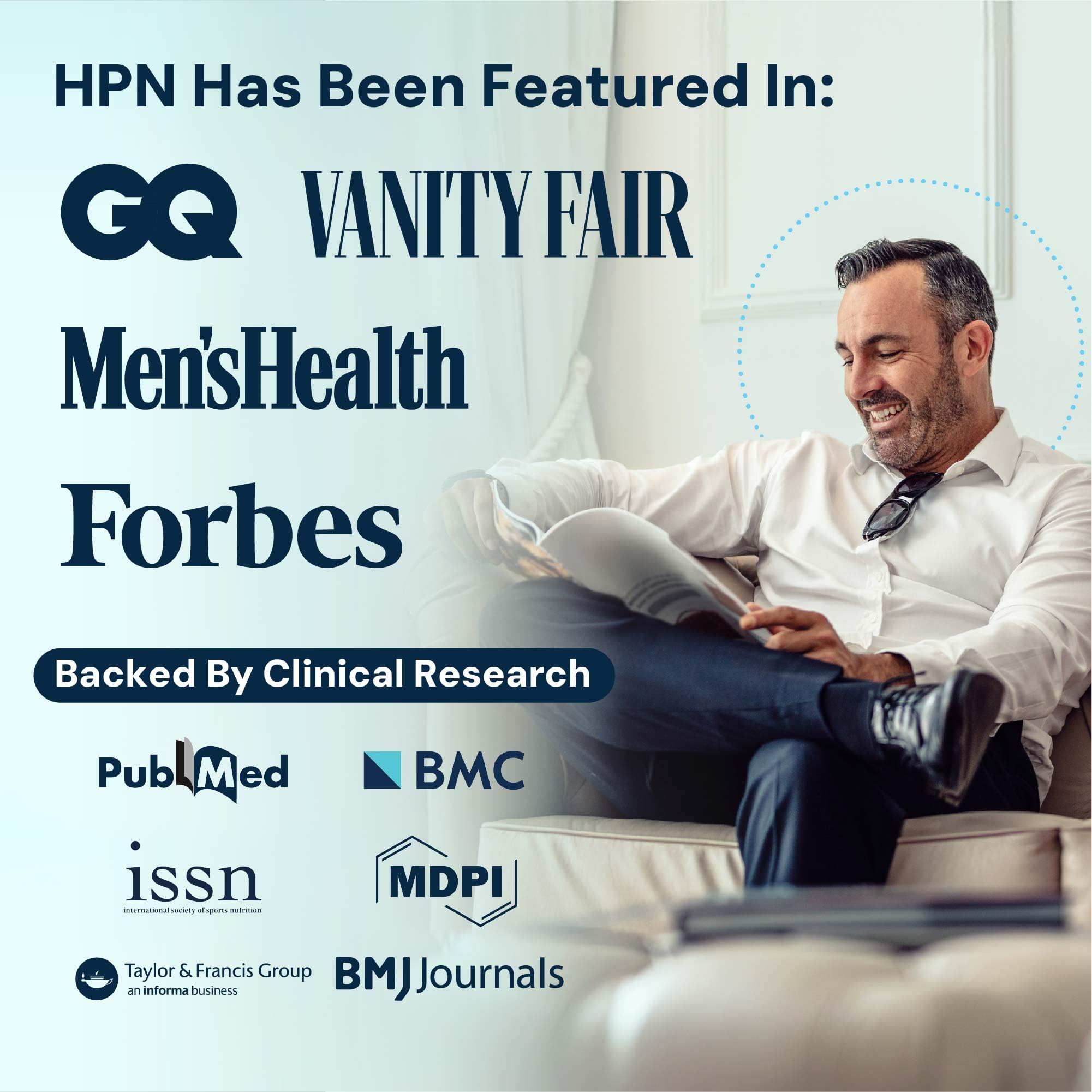 HPN NAD3 promo card highlighting support for healthy aging