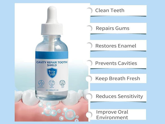 HQCC Tooth Shield dropper applying precise amount on teeth