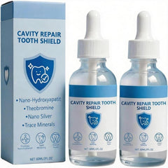 HQCC Cavity Repair Tooth Shield packaging box and bottle