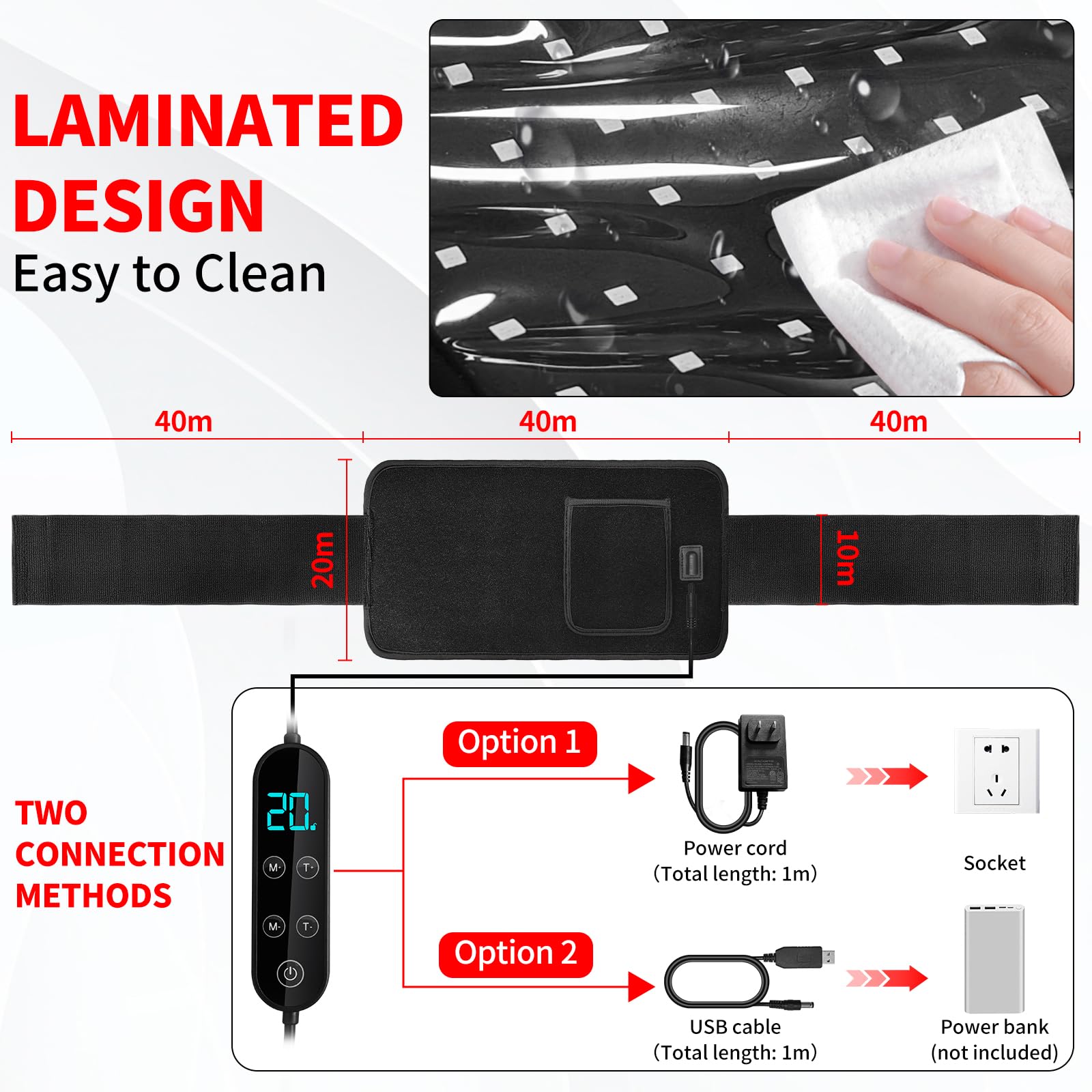 HRIOYAN belt strap ends attach securely to the target area