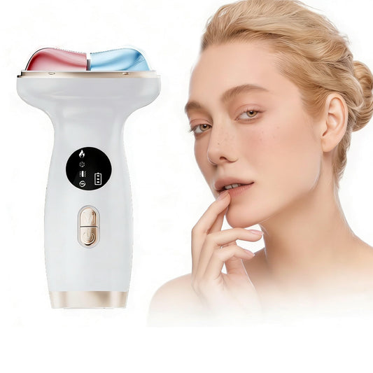 Hsiohe Cold Heat Facial Massager LED modes display for versatile at home skincare.