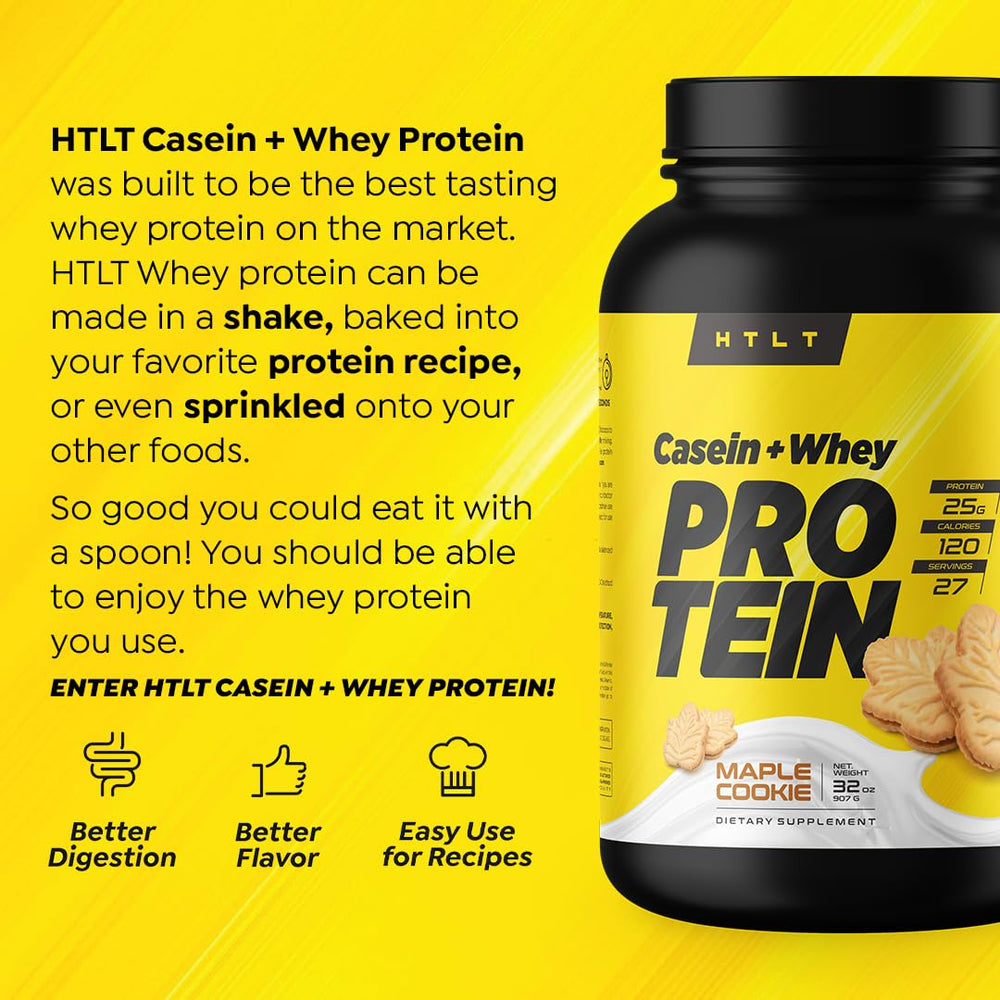 HTLT Casein + Whey use in baking for high-protein cookies and muffins.