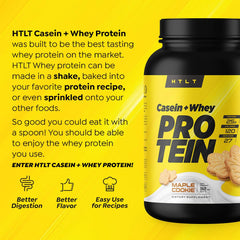 HTLT Casein + Whey use in baking for high-protein cookies and muffins.