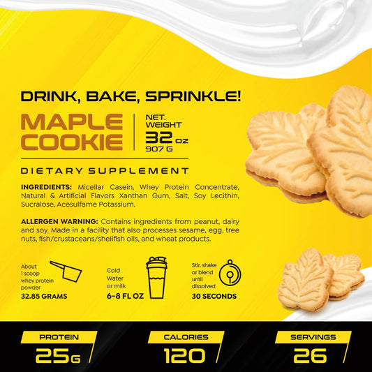 HTLT Casein + Whey powder maple cookie flavor ideal for post-workout recovery.