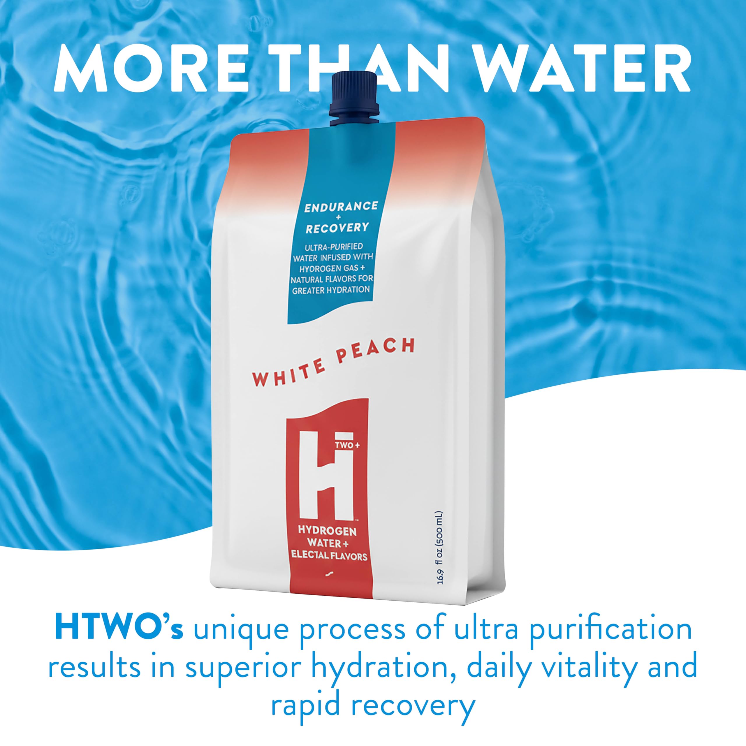 HTWO packaging is eco-friendly and recyclable for sustainable hydration.