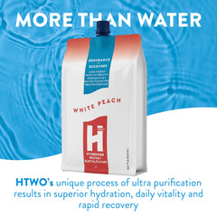 HTWO packaging is eco-friendly and recyclable for sustainable hydration.