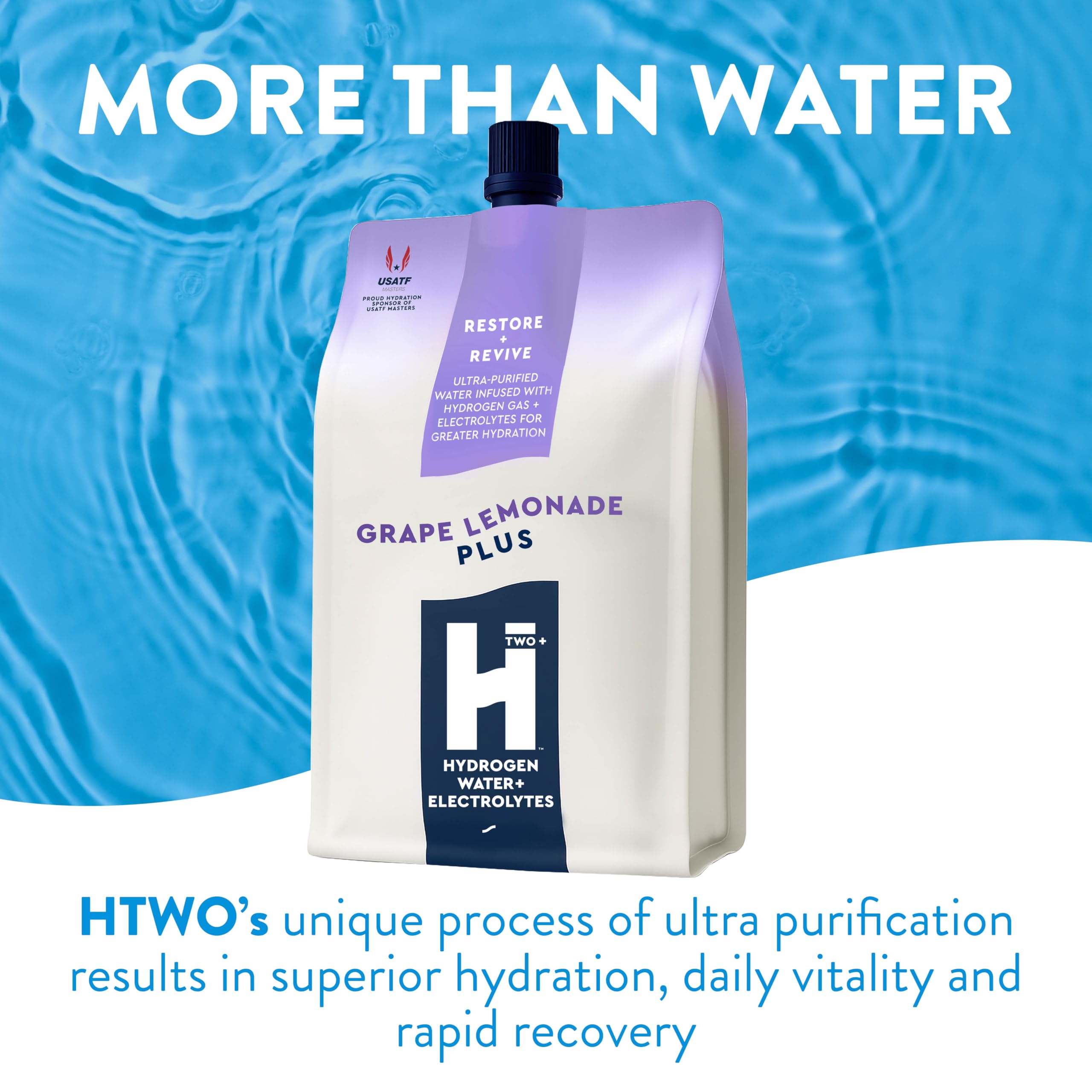HTWO Plus Grape Lemonade glass being served for refreshing hydration