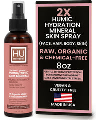HUmineral 2X Humic Hydration Spray bottle mist delivers fast, non-greasy skin hydration.