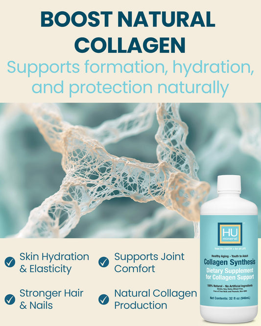 HUmineral Collagen Synthesis pour shows convenient daily intake for hydration.