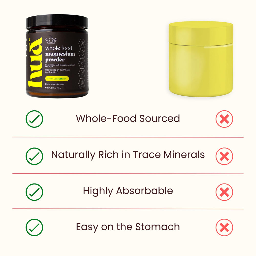 HUA Wellness magnesium powder supporting daily brain function and mental clarity.