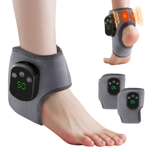HUAJUN ankle massager front view showing compact home-use design.