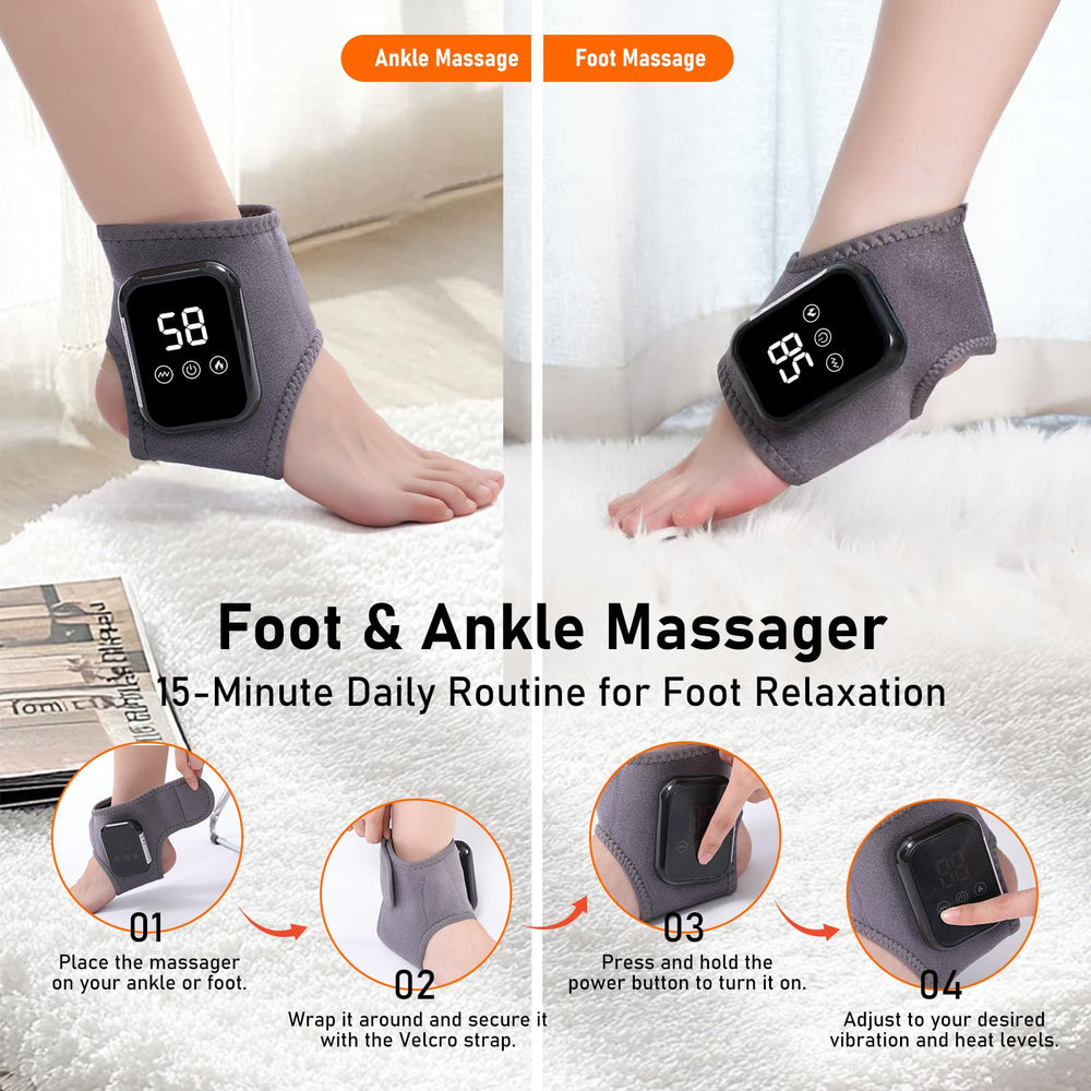HualiiEras massager vibrational modes target ankle stiffness and muscle tension
