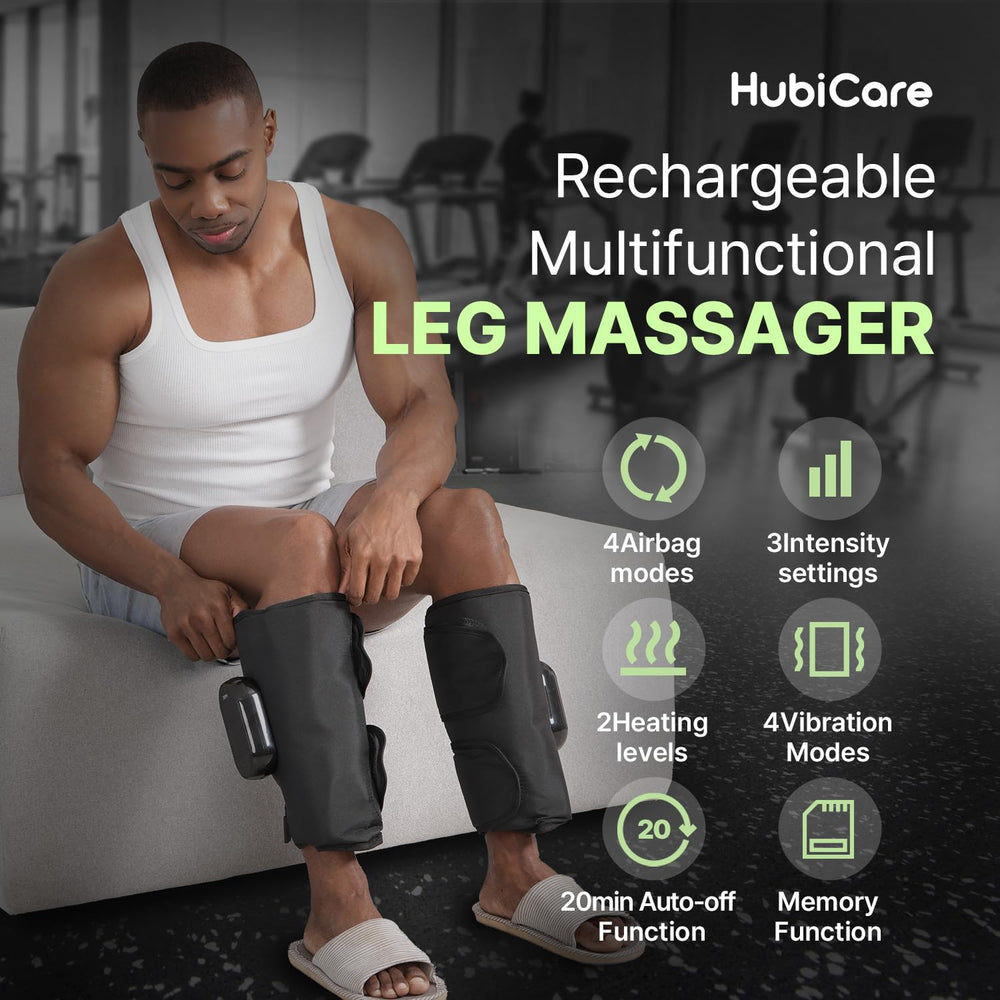 HubiCare calf massage supports tired calves with adjustable air pressure