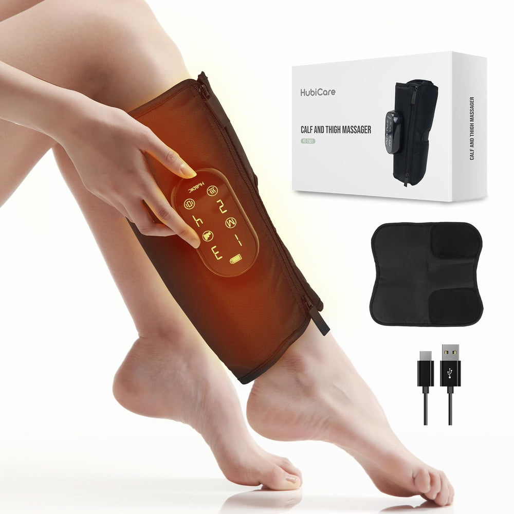 HuBDIC HubiCare calf-thigh massager in use supports targeted circulation and relaxation