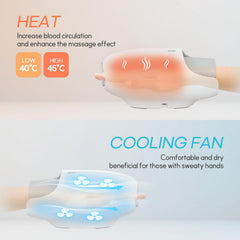 HuBDIC Hubicare massager providing full palm and wrist coverage with secure fit strap.