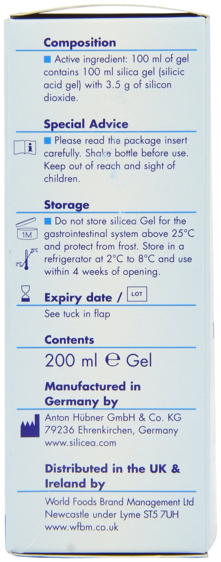 Hubner Silicea Gastro gel texture shows smooth, easy application for GI routine.