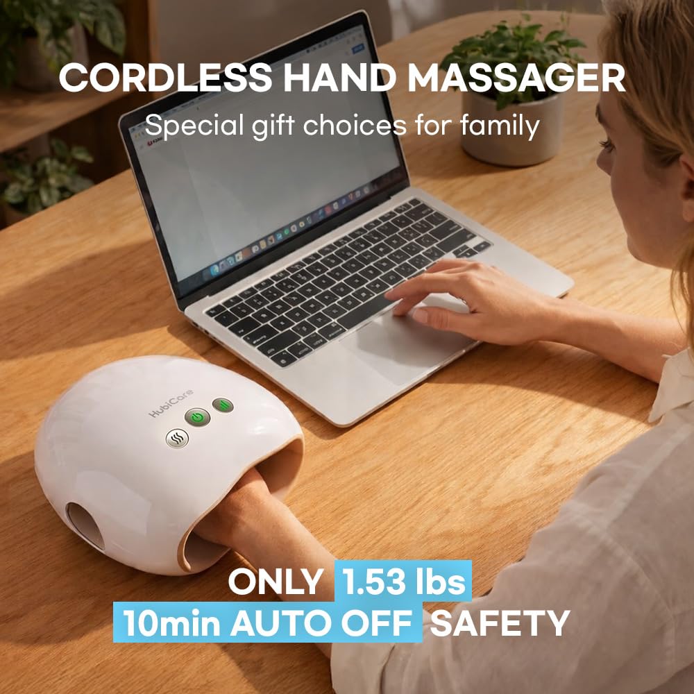 HuBDIC HubiCare finger massage with multi-airbags targets individual fingers for balanced relief.