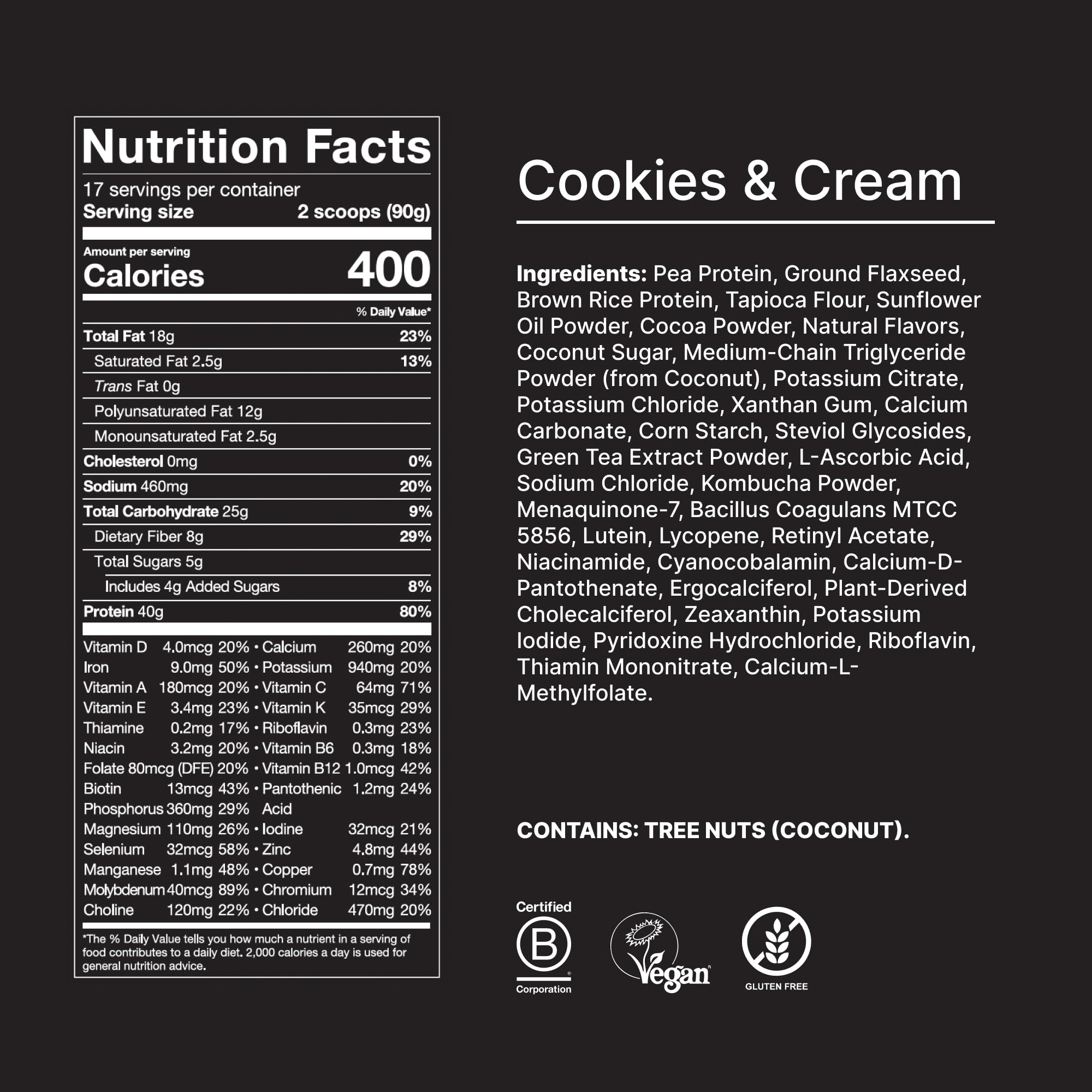 Huel Black Edition Cookies and Cream smoothie with fruits demonstrates versatility