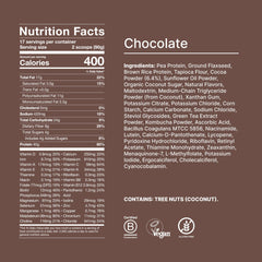 Smoothie prepared with Huel Black Edition chocolate and fruit