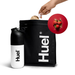 Huel Black Edition Strawberry Shortcake vegan packaging highlighting cruelty-free nutrition