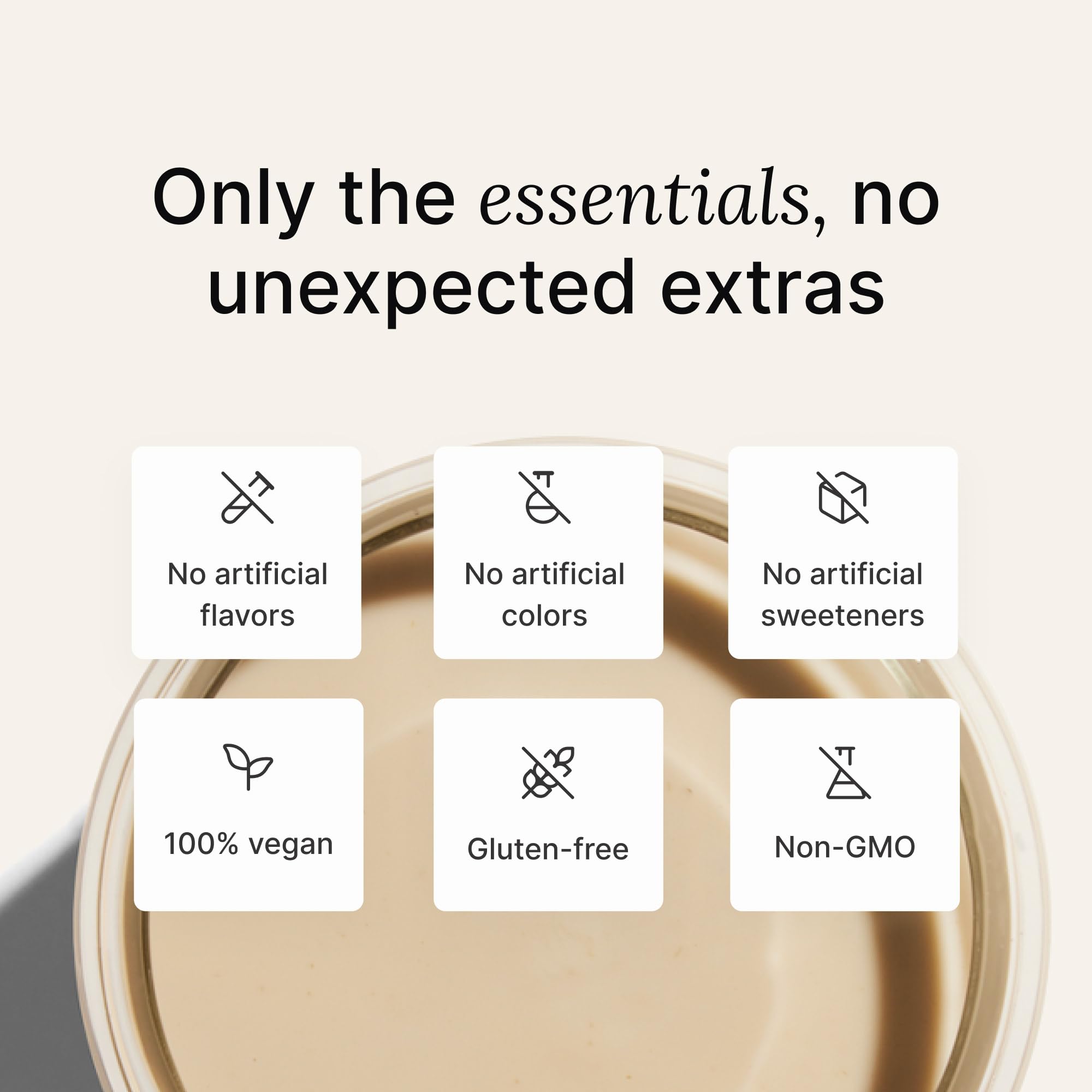 Huel Black Edition vegan gluten-free icon conveys dairy-free, non-GMO quality
