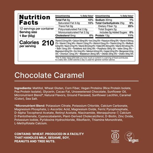 Huel complete nutrition bar chocolate caramel split for quick break
