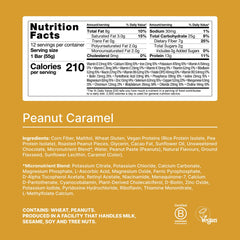 Close-up of Huel Complete Nutrition bar with peanut caramel coating for a protein-packed bite.