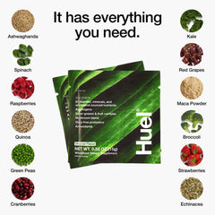 Huel Daily Greens fruit-taste profile with crisp apple and pineapple