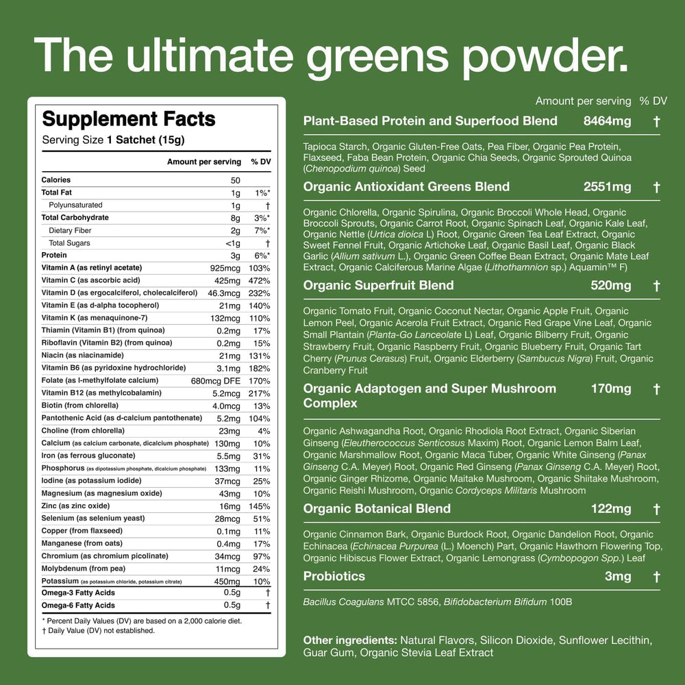 Huel Daily Greens measuring scoop ensures accurate servings each morning