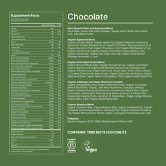 Huel Daily Superblend Chocolate includes probiotics and adaptogens for balanced nutrition.