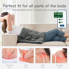 Hugcubs weighted heating pad offers 5.2 lb gentle pressure for enhanced relaxation.