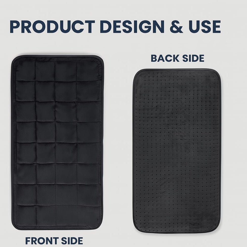 Hugcubs weighted heating pad offers 6 heat settings for customizable comfort.