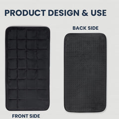 Hugcubs weighted heating pad offers 6 heat settings for customizable comfort.