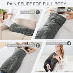 Hugcubs weighted heating pad features a detachable controller for easy use.