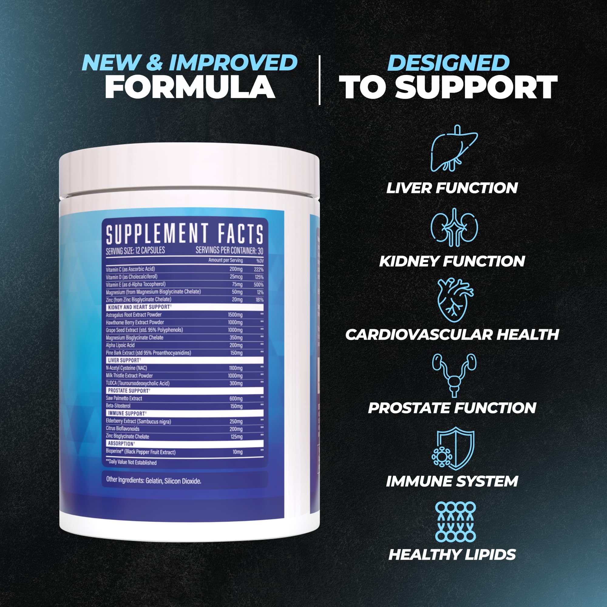 Huge Supplements Defend Cycle Support capsules close-up highlighting high-dosage formula
