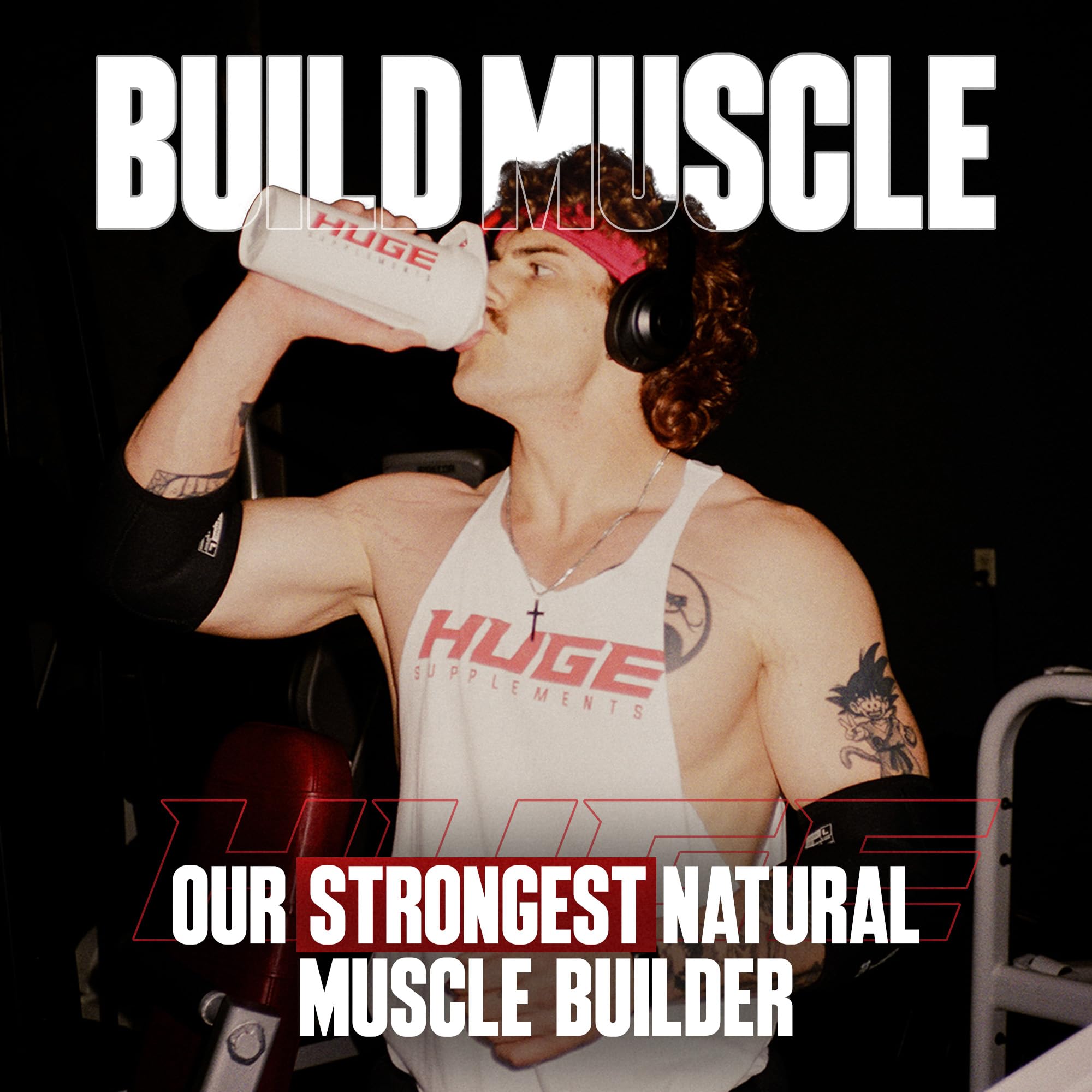 Huge Supplements Ecdysterone bottle label closeup showing 98% purity and premium quality