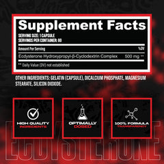 Huge Supplements Ecdysterone capsules on hand for convenient on-the-go nutrition