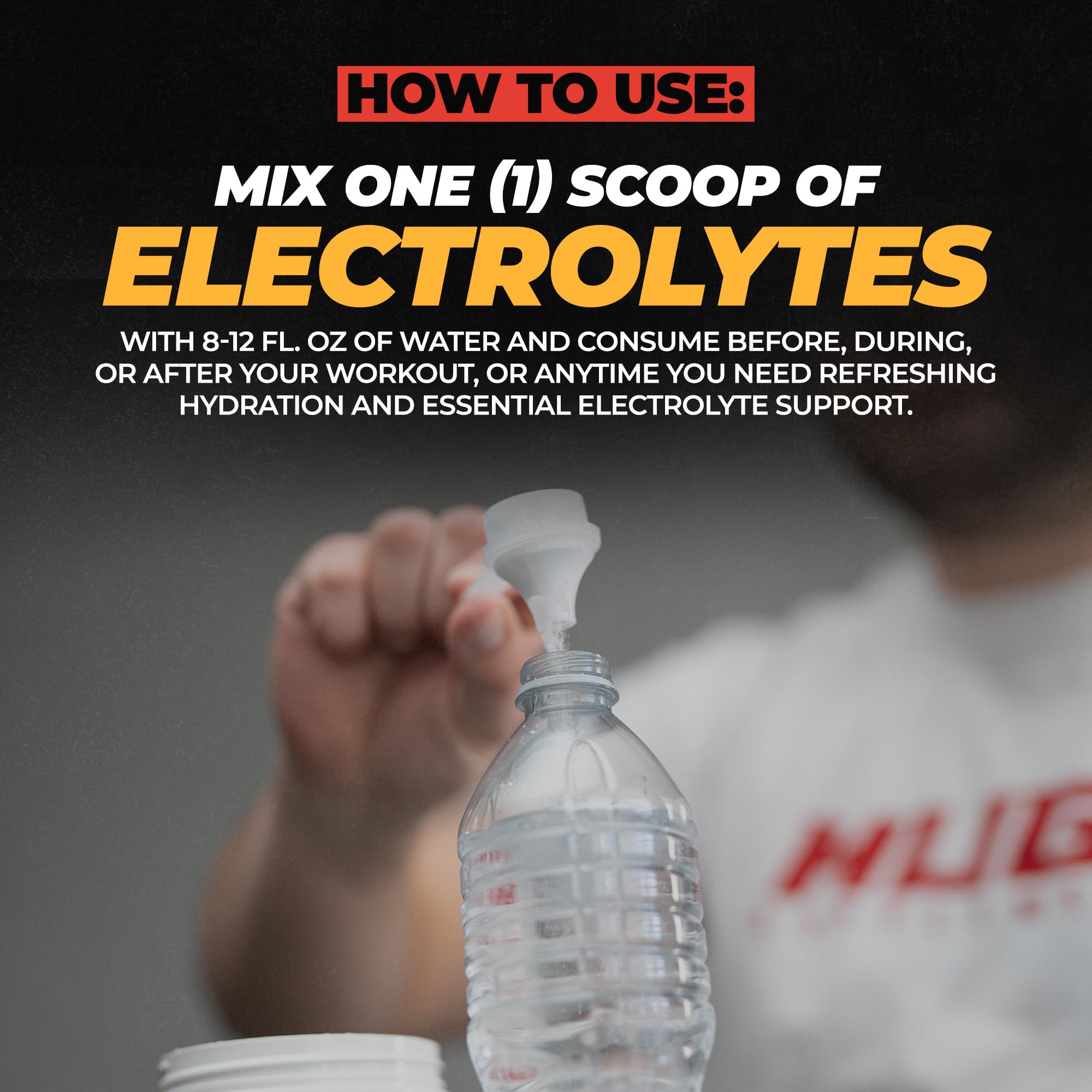 Huge Supplements Electrolytes Powder packaging on shelf emphasizes zero sugar