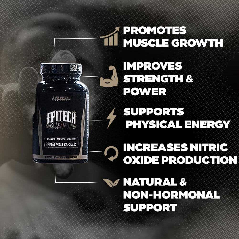 Huge Supplements Epitech Epicatechin capsules designed for daily training support.