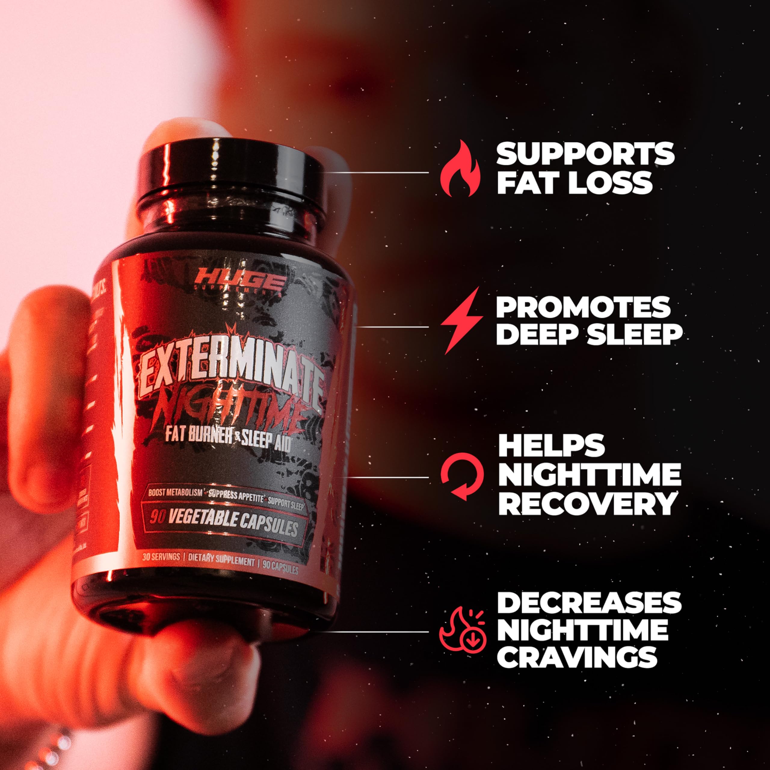 Huge Supplements Exterminate sleep support capsules promoting deeper, restorative sleep