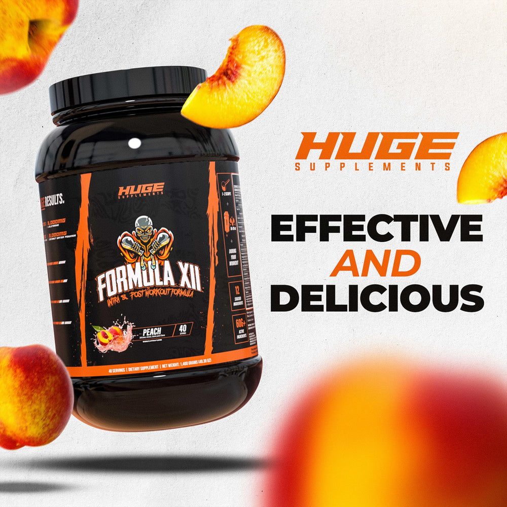 Huge Supplements Formula XII electrolytes and hydration for cramp prevention.